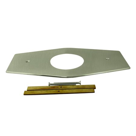 WESTBRASS One-Hole Remodel Plate for Mixet in Satin Nickel D503-07
